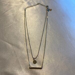 Double Layer Silver Necklace